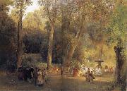 Oswald achenbach The park near the Roman Spain oil painting artist